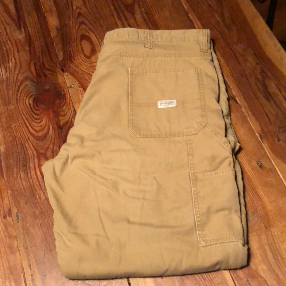 Wrangler men’s fleece lined carpenter Jeans